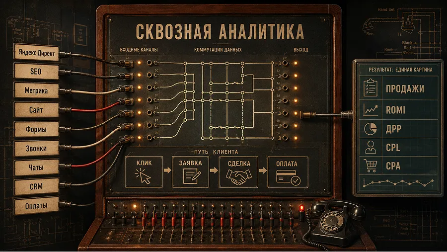 Что нужно связать для сквозной аналитики: карта данных